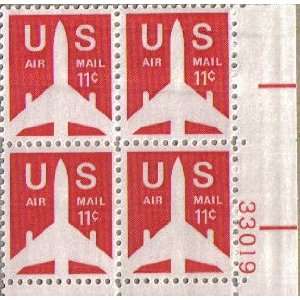  1971 JET SILHOUETTE Airmail #C78 Plate Block of 4 x 11c US 
