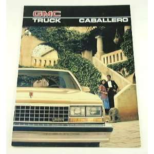  1986 86 GMC CABALLERO Truck BROCHURE Amarillo Diablo 