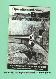 Browning BSS Side by Side Dbl Bbl Fac Instr Manual R  