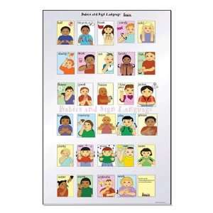  Babies and Sign Language X Baby Large Poster by  