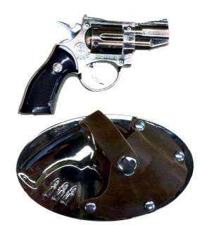 Gun in Holster Belt Buckle Cigarette Lighter & Laser Pointer Free 