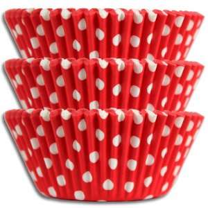  Red Polka Dot Baking Cups, Greaseproof 1000 Pack. Kitchen 