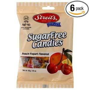 Streits Sugar Free, Peach Yogurt Hard Candy, 2.80 Ounce (Pack of 6)