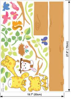 Tree Animal Kids Nursery Wall Stickers Decals Decor  