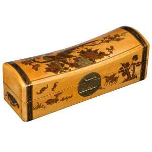    Graceful Phoenix Saddle Lid Storage / Gift Box w/ Gold Flourishes