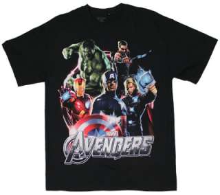 Five Heroes   Avengers T shirt  