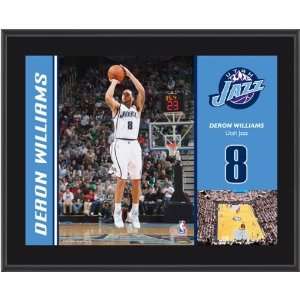   Utah Jazz Derron Williams Sublimated 10x13 Plaque