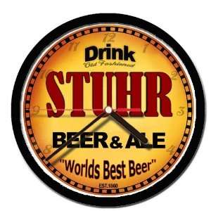  STUHR beer and ale cerveza wall clock 