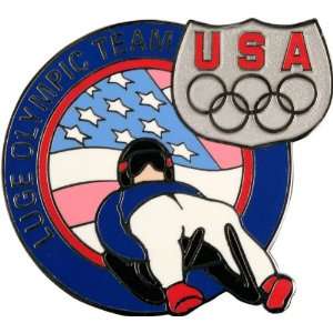  Team USA Luge Collectors Pin  Details 2004 Athens Olympics 