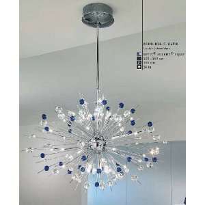  Explosion chandelier blue   chrome plated, 110   125V (for 