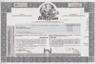 Canada Brascan Limited Stock Certificate  