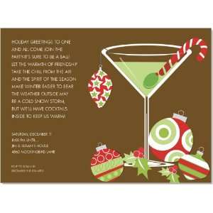  Holiday Martini Chocolate Invitations