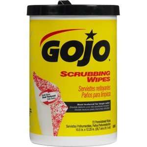   GOJO Scrubbing Wipes   Case of 6 72 Count Canisters