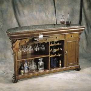 Darrah Home Bar Laminated Marble Top Wine Glass Storage  
