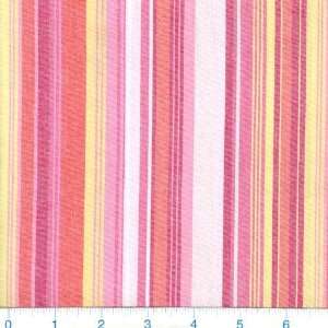 48 Wide Yarn Dyed Stretch Shirting Stripe Strawberry Parfait Fabric 