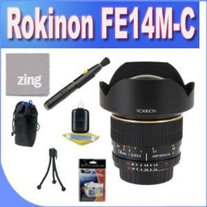  Rokinon FE14M C 14mm F2.8 Ultra Wide Lens for Canon (Black 