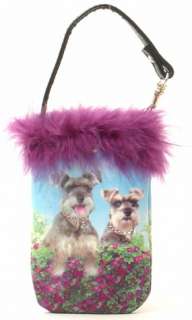 Schnauzer Dog Cell Phone Holder Carrier for Purse Tote  