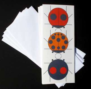 Charley/Charles Harper   4 Ladybug Sampler Notecards  