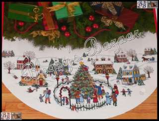   THE VILLAGE TREE SKIRT Counted Cross Stitch Christmas Kit   K. Avery