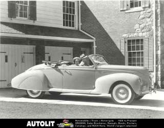 1939 Lincoln Zephyr Convertible Coupe Factory Photo  