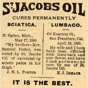   Oil Remedy Cures Sciatica Pain   Original Print Ad