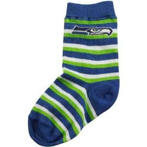  Seattle Seahawks Toddler Blue NFL Stripe Socks
