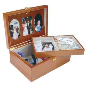  Mary Jo Jewelry Box (Walnut Finish) (11.25H x 7.75W x 4 