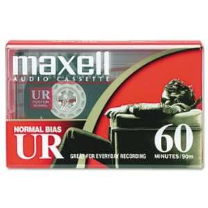  Maxell UR60/100 60 Minute Blank Audiocassette Tape, Normal 