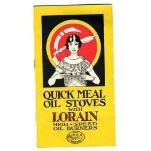  Quick Meal Lorain Oil Stoves Booklet High Speed Burners 