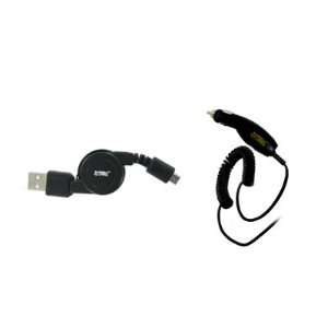 EMPIRE LG Viper LS840 29 Retractable USB Data Cable (Black) + Car 