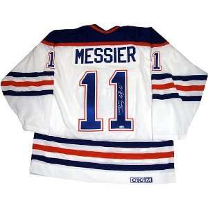  Mark Messier 82 Oilers Throwback White Jersey w/ Captain 