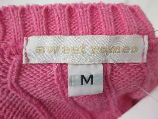  Long Sleeve Cable Knit Sweater Sz M . This is a pullover pink cable 