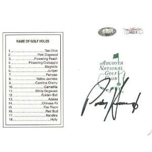 Padraig Harrington Autographed Masters Scorecard   JSA   Golf Cut 