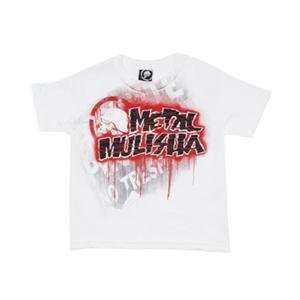  Metal Mulisha Youth Stomping Ground T Shirt   Large/White 