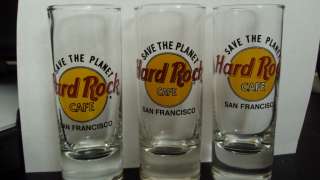 Hard Rock Cafe STP SAN FRANCISCO Shot Glasses(1st,2nd & 3rd 