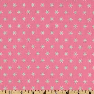   Folk Heart Calico Flowers Pink Fabric By The Yard Arts, Crafts