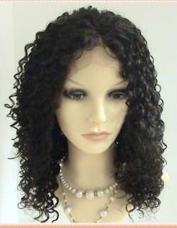 Lace Front 100% Indian Remy Human Hair Curly Wig 16 Caira  