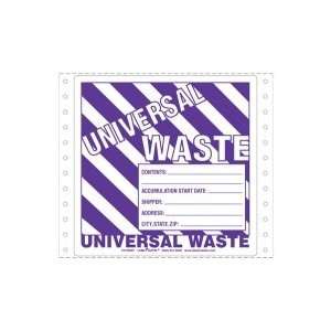   Waste Label w/Generator Info, Pin Feed Paper