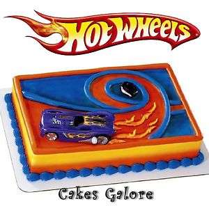 Hot Wheels Spin Out Cake Decoration Topper Set Kit Party Favor Toy 