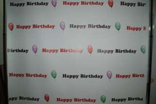 BIRTHDAY PARTY PHOTO BACKDROP STAND + BANNER  