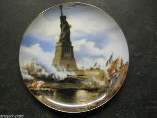 Vintage Statue Of Liberty New York Plate Edward Moran  