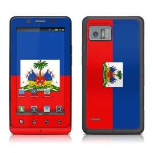 Haiti Flag Design Protective Skin Decal Sticker for Motorola Droid 