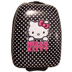   Hello Kitty Suitcase   Black with White Polka dots Carry on Luggage