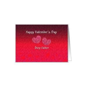 Step Father Happy Valentines Day   Hearts Card