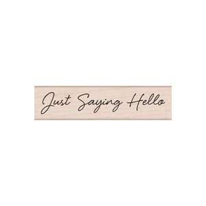 Hero Rubber Stamps 3x1.5x1 little Greetings Just Saying Hello 3Pk
