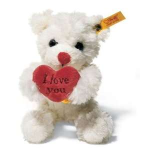  I Love You Classic White Teddy Bear with Red Heart 