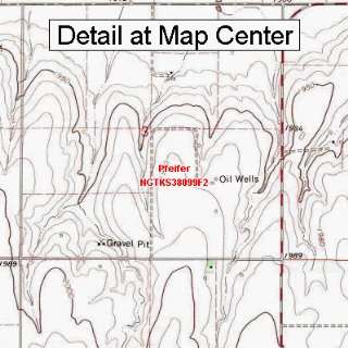  USGS Topographic Quadrangle Map   Pfeifer, Kansas (Folded 