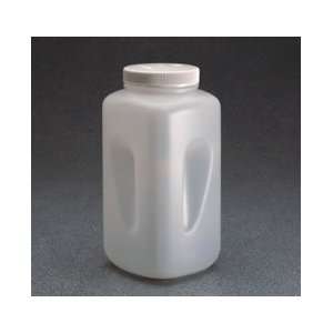   bottles, Nalgene 4 Liter Wide Mouth HDPE with white PP Closure, case/6