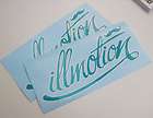 illmotion moustache decals stickers hellaflush slammed illest TEAL 