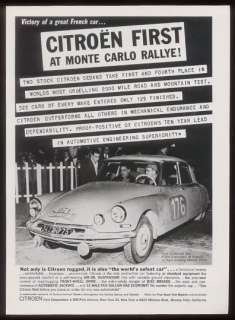 1959 Citroen Monte Carlo Rallye race car photo ad  